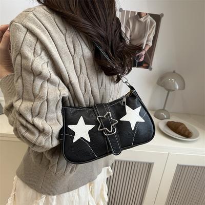 Simple and Fashionable Women's Bags, Five-pointed Star Fashion Underarm Small Square Bags, Trendy Spring and Summer New Fashion Casual Shoulder Bags