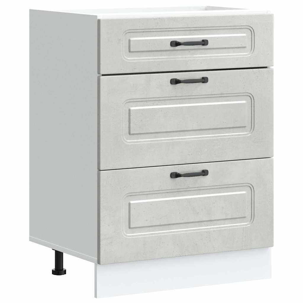 Lower Kitchen Cabinet, Kalmar, Concrete Grey
