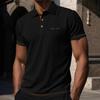 Men Mesh Knit Short Sleeve Shirt with Polo Collar Button Front Lightweight Breathable Ice Silk Fabric Casual Summer Top