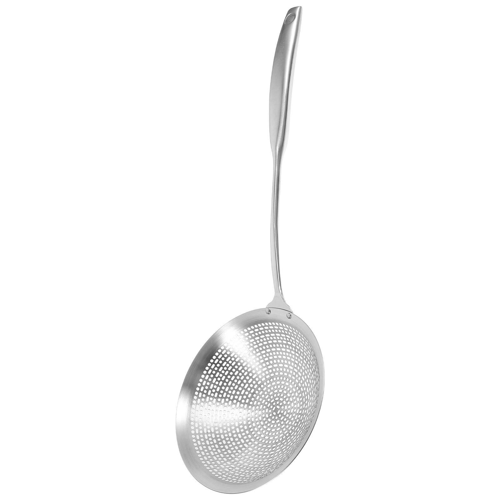 

Large Stainless Steel Kitchen Fine Mesh Strainer Reinforced Handle Rustproof for Oil Soup Filtering Easy Cleaning 45.5X16X6CM