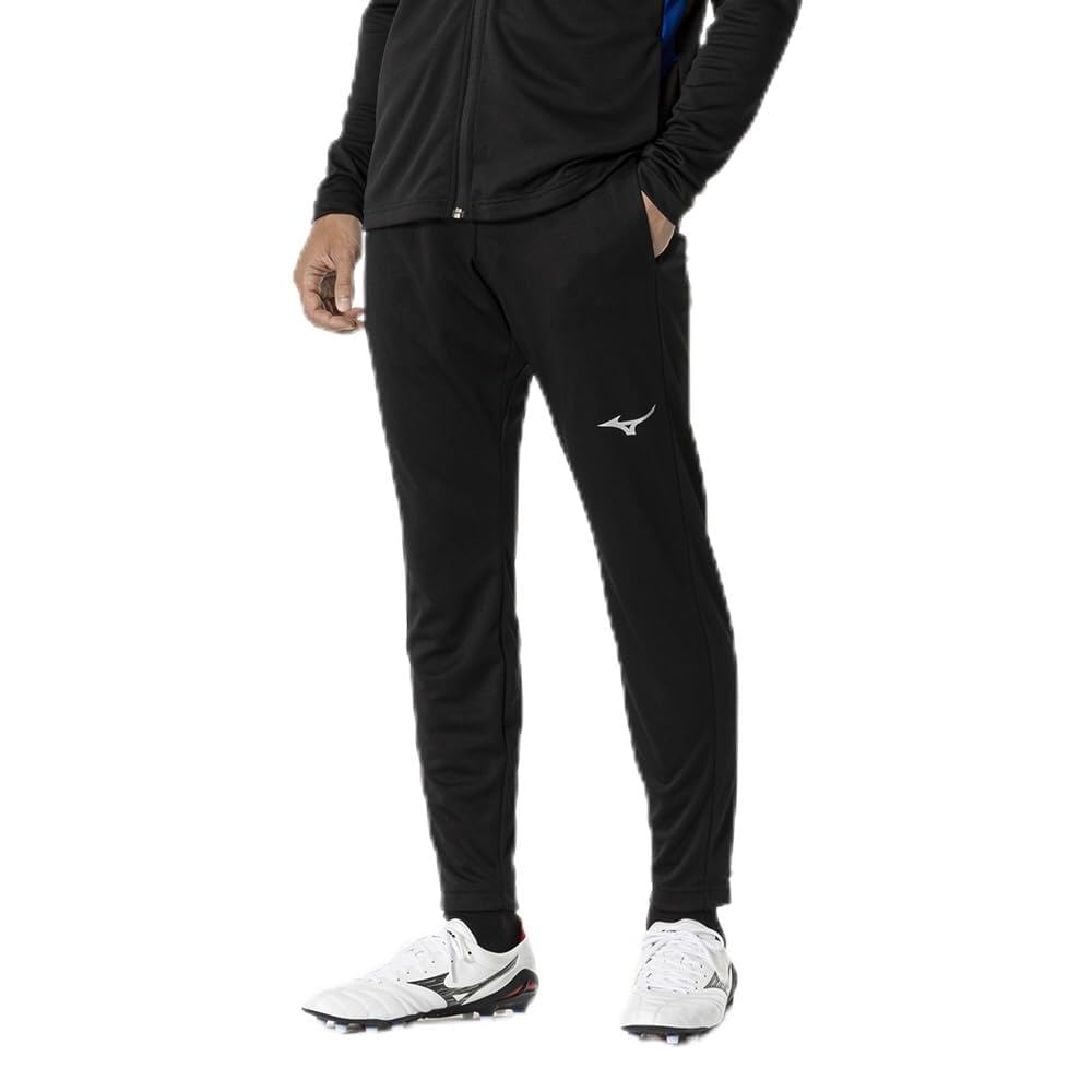 Mizuno P2MDB090 Soccer Long Sweat Quick Slim Black Wear, Warm-up, Pants, Jersey, Absorbent, Drying, Silhouette, Unisex,