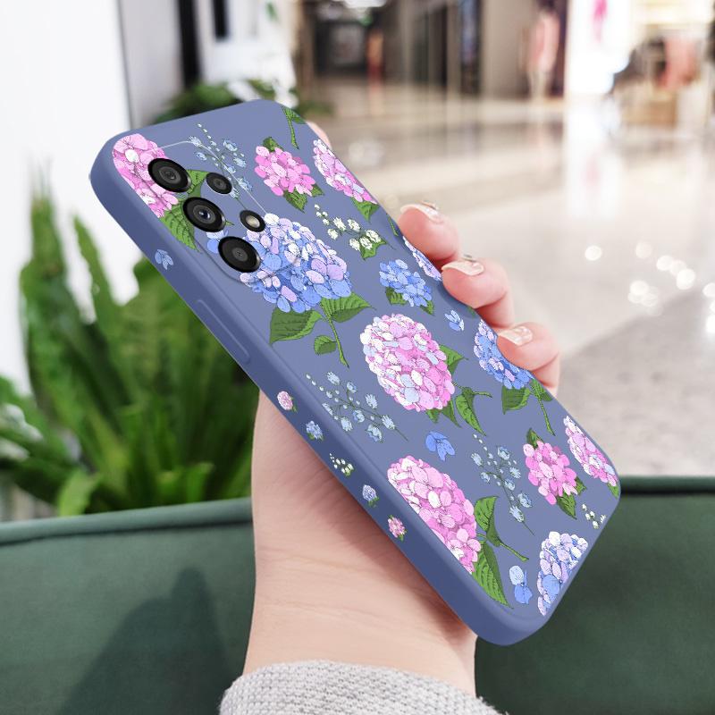 Beautiful Hydrangeas Case For Samsung Galaxy A73 A53 A33 A23 A13 A72 A52 A52S A32 A22 A12 A71 A51 A31 A21S 4G 5G Co