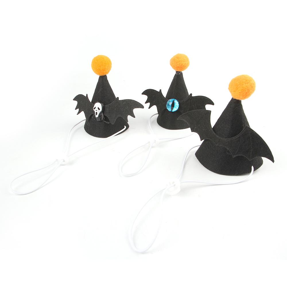 Halloween party pet hat, creative bat wings cat hat Halloween atmosphere pet headgear