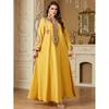 New Arrival Middle East Dubai Embroider Loose Robe Dress Embroidered Long Robe Dress