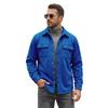 Men S Solid Color Casual Turn Down Collar Single Breasted Long Sleeve Jacket