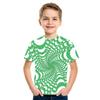 Summer Round Neck 3D Geometric Pattern Printed Top Fashionable Casual Short Sleeved Children's Boy T-shirts