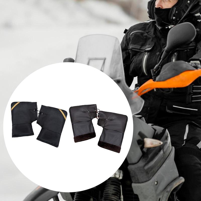 Motorcycle Handlebar Gloves Winter Warmer Thermal Cover Mitts for Bike 40x30cm