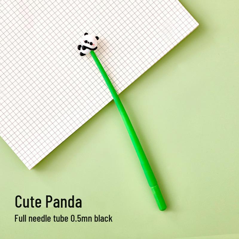 Cartoon Panda Silicone Pen - Cute Shaking Signature & Exam Pen for Students
