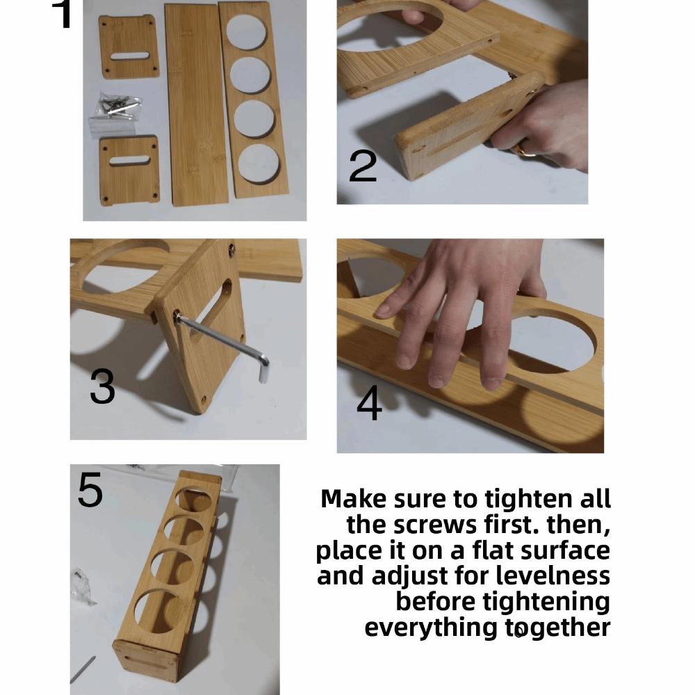Round Square Kitchen Storage Shelf Bamboo Oil Bottle Rack Seasoning Can Storage Rack  Resturant