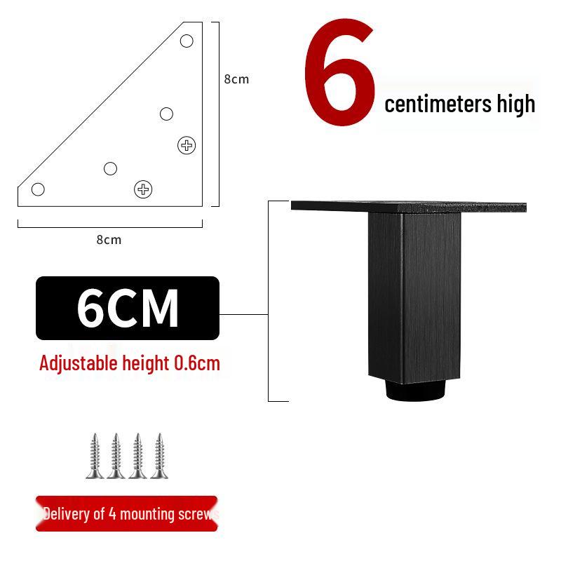 Adjustable Aluminum Alloy Furniture Legs for Cabinets, Sofas, Coffee Tables, TVs, and Beds