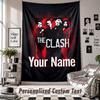 Wall Hanging Tapestry With Custom Name & Text, The Clash Decorative Tapestry For Bedroom