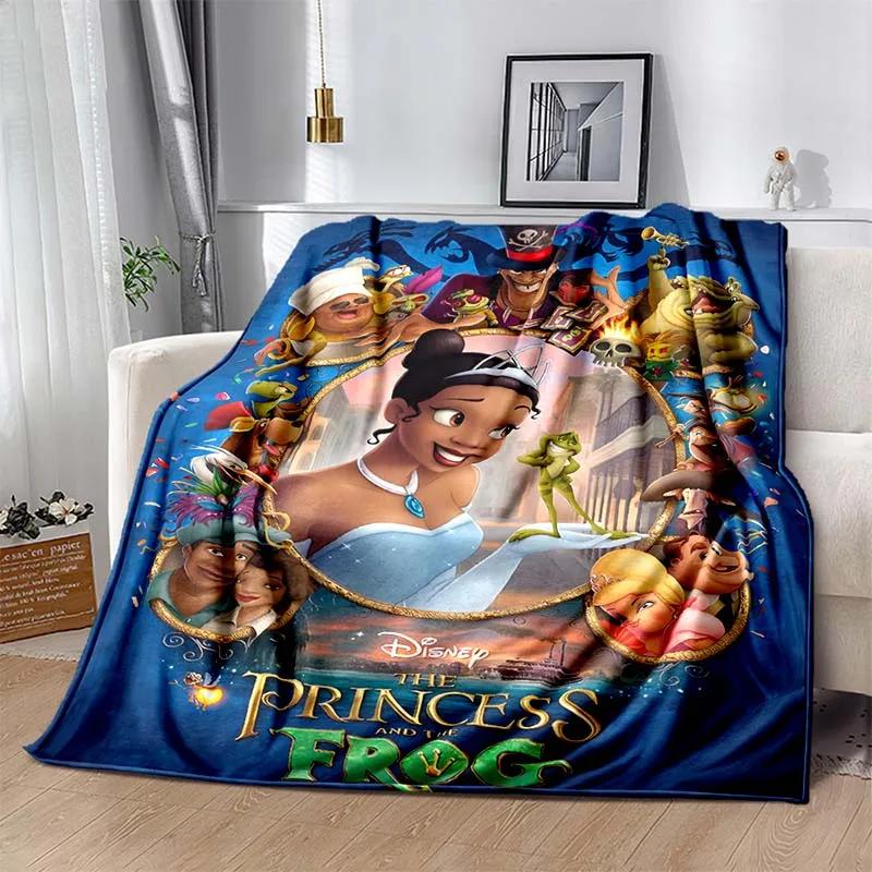 Soft Princess and The Frog Warm Blanket Fluffy Children and Adults Sofa Plush Bedspread Throw Blanket for Sofa Bed