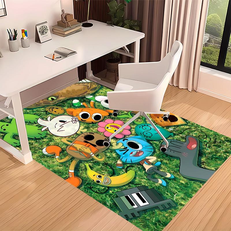 The Amazing World of Gumball1 Printed Absorbent Washable Carpet, Non-Slip Bathroom Mats, Kitchen Rugs, Yoga Mat,Living Room Entrance, Camping Picnic R