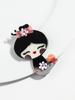 Fashion 4-Colors Acrylic Cute Flower Girl Brooches for Women New Cartoon Bird Girls Figure Badge Pins Casual Jewelry Accessories