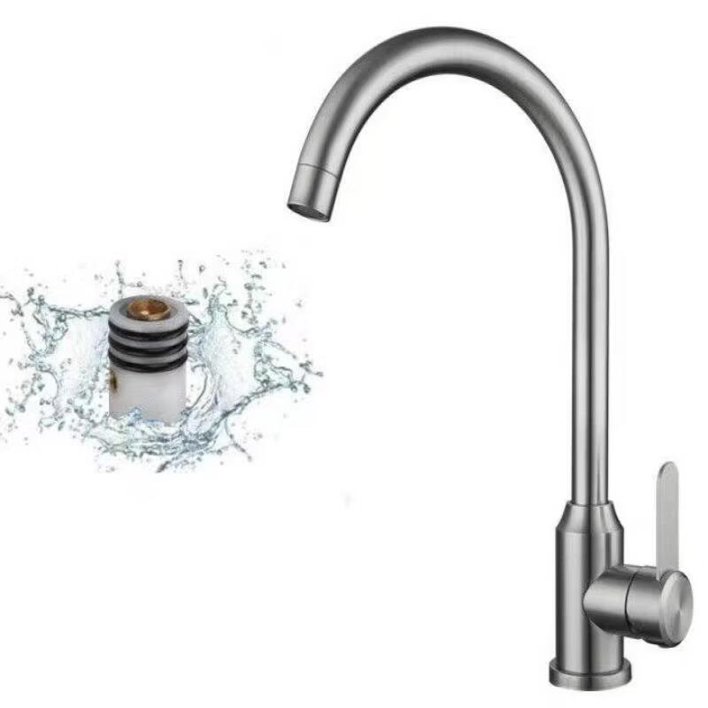 304 Stainless Steel Kitchen Hot/Cold Swivel Sink Faucet