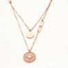 Purple Gold Lucky Brand Necklace Women'S Simple Fashion Rose Gold Plated Collarbone Chain