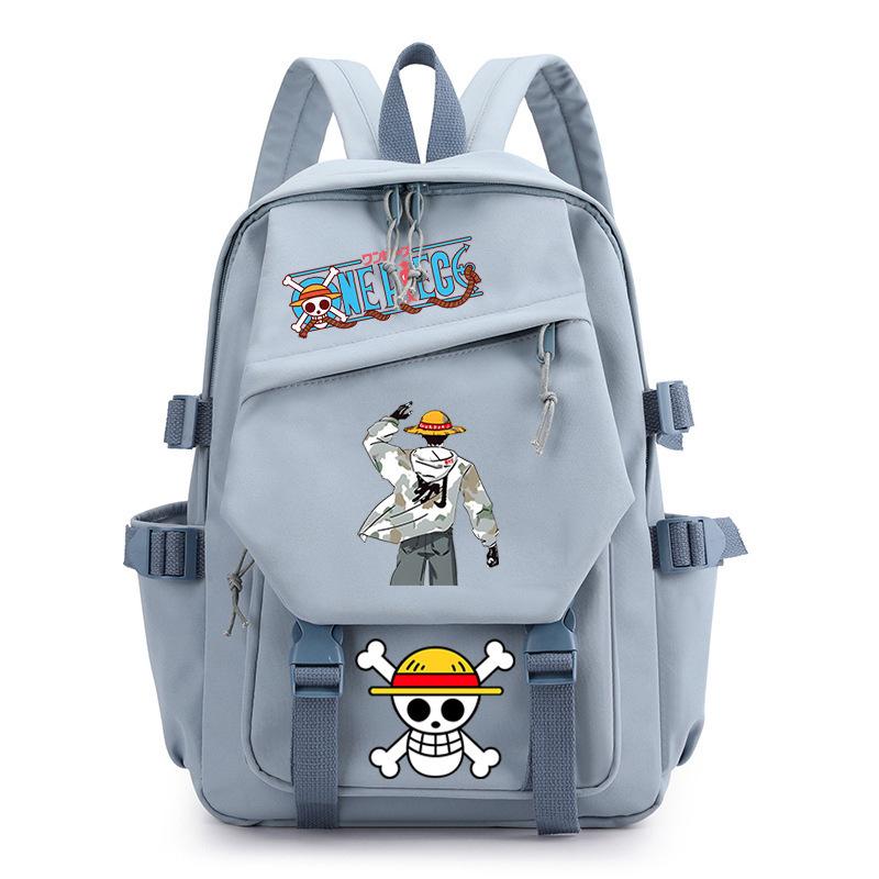 One Piece King Printed Backpack Elementary School Students Junior High School Students High School Students Large Capacity School Bag