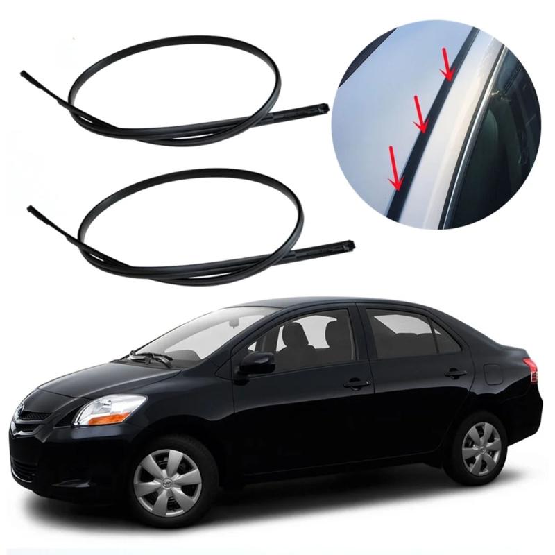 1 Pair Roof Rubber Strips for 2004-2007 75555-12120 75556-12120 Replacement Weatherstrip Waterproof Rain Seal