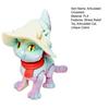 3D Printed Articulated Cat Wizard Hat Cat Ornament Wearing Red Scarf Big Eyes Cat Fidget Toy with Flexible Joints for Stress Relief Desktop Decoration