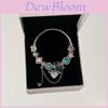 Vintage Heart Bead Bracelet For Women With Stainless Steel And Electroplating For Casual Summer Wear