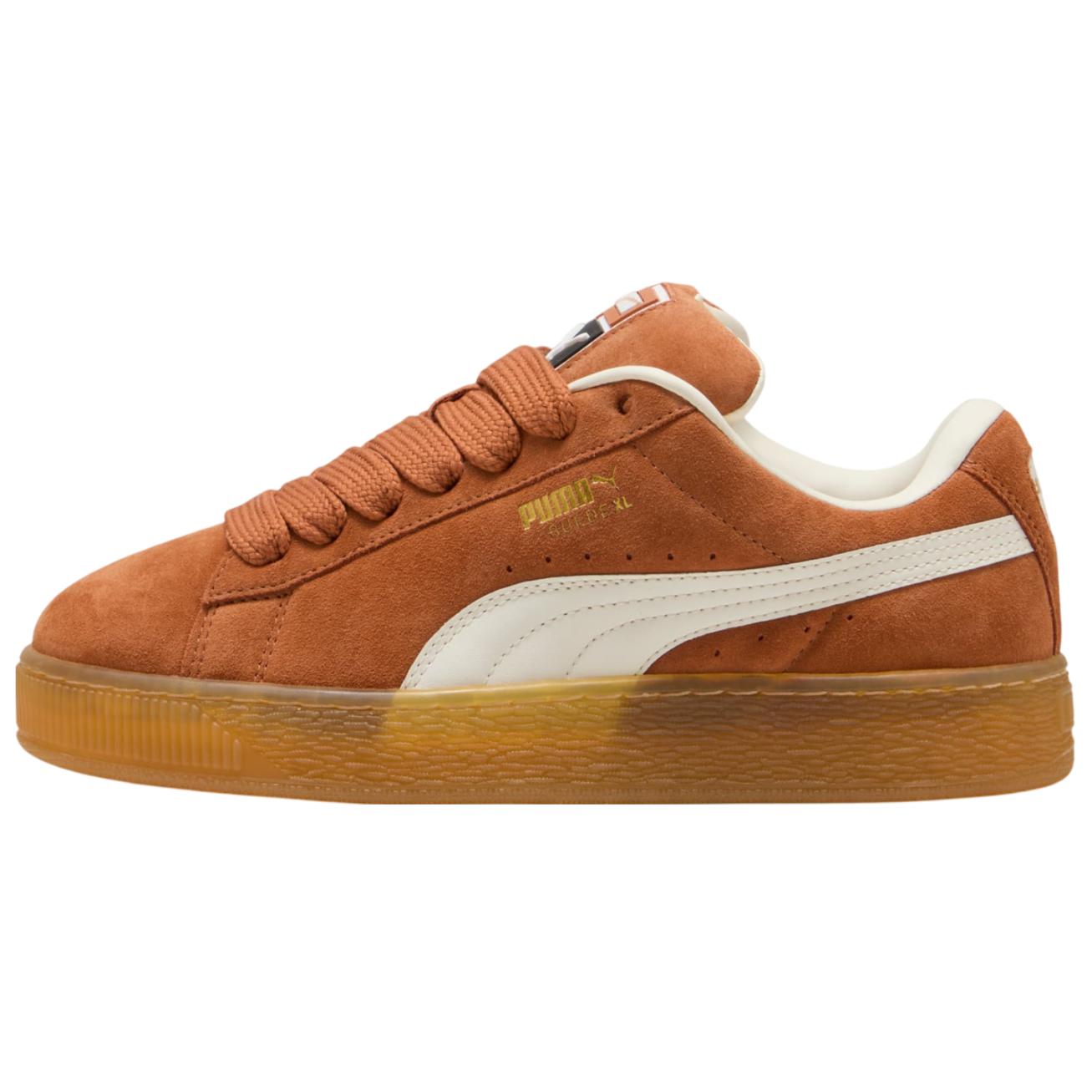 

New PUMA Suede XL Anti Slip Wear Resistant Low Top Skateboard Shoes Women s Brown White 395205-49 36