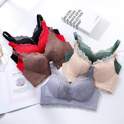 Spitze Push-Up Nahtloser BH - Atmungsaktiv, Bequem, Ohne Bügel für Damen