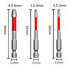 Magnetic Hexagonal Screwdriver Bit Pagoda-Shaped High Hardness Electric Screwdriver Bits S2 Alloy Steel Non-slip