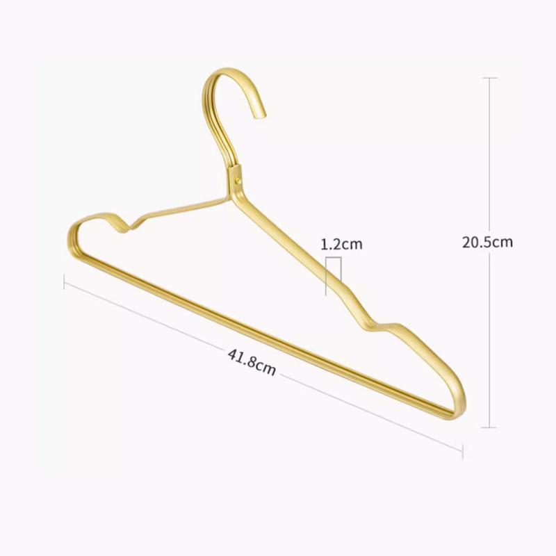 Złoty Wieszak na Ubrania Matowy Solidny Stop Aluminium Wieszaki Ekspozycyjne na Ubrania Spodnie Organizer do Garderoby Suszarka Balkonowa
