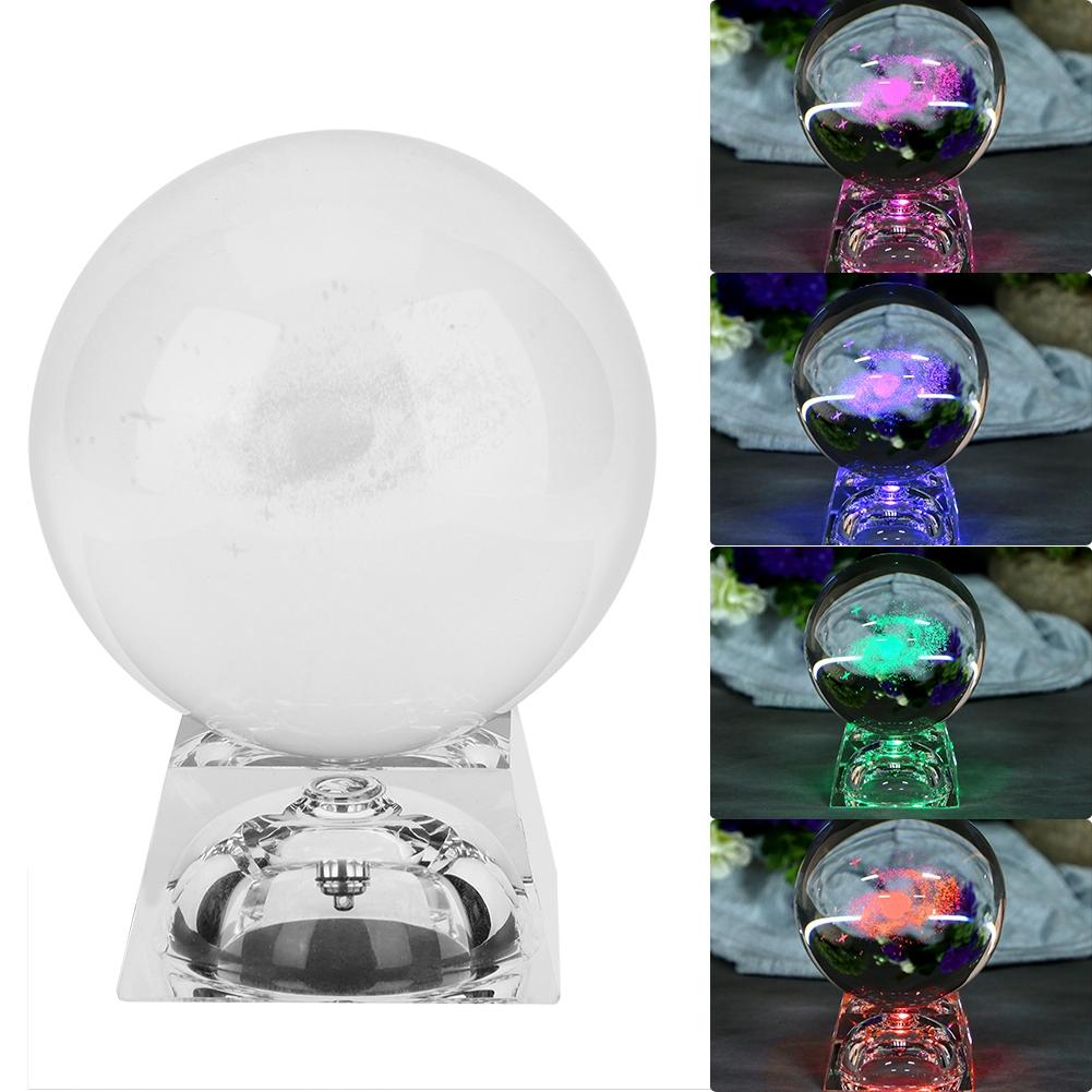 K9 Crystal Photography Prop Decoration Art Decor Crystal Ball with Luminous Base