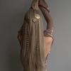 1PC Shell Hairpin French Retro Premium Sense Fringed Ponytail Clip Fashion Banquet Party Bridal Headdress