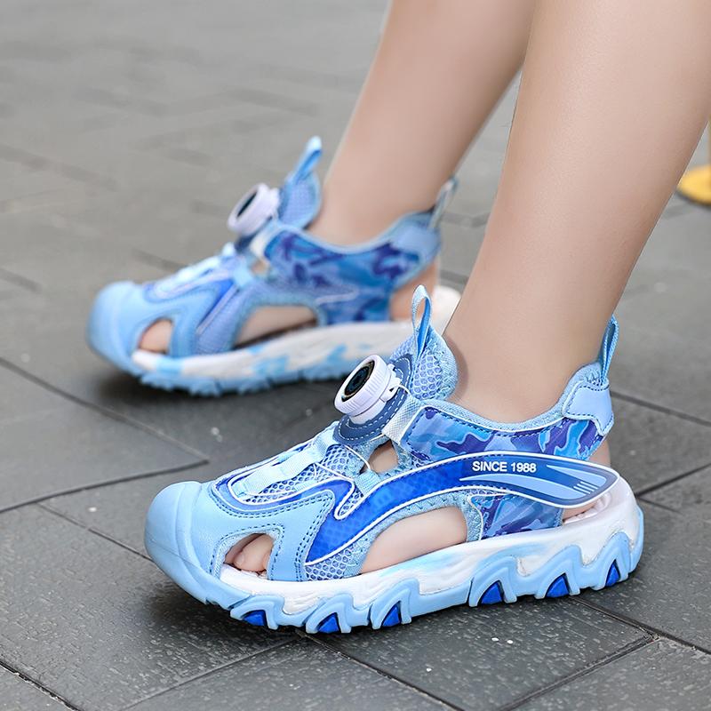 28-39 Sandali Estivi Grandi alla Moda Baotou Scarpe da Spiaggia per Esterno Scarpe Sportive Casual per Bambini