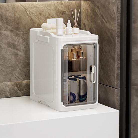 Yousheng Slim Design Bathroom Storage Cabinet Adjustable Shelf System Movable Foldable Small Spaces Organizer