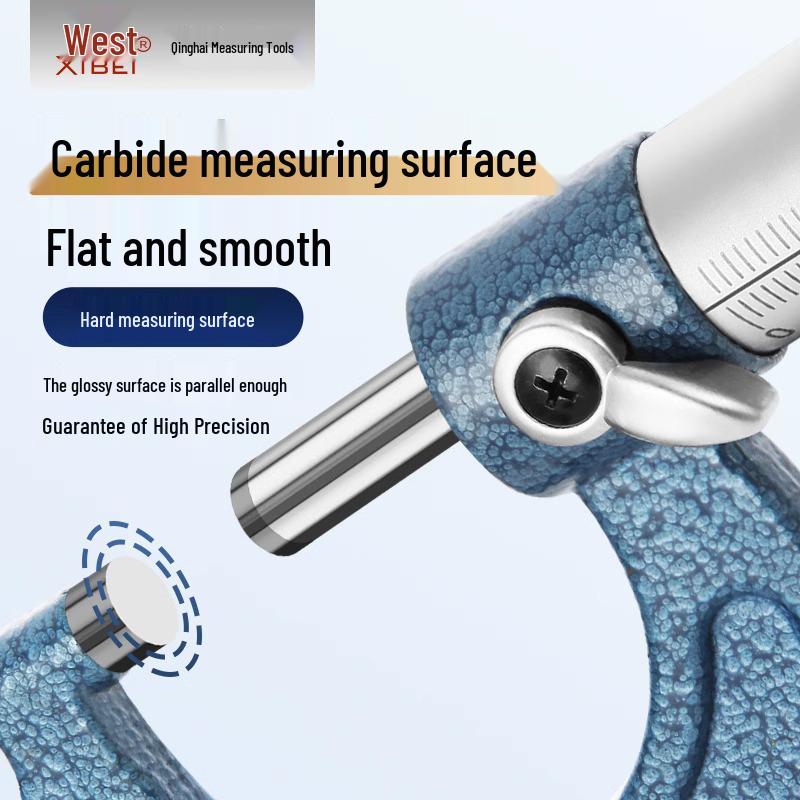 Qinghai Qingliang High-Precision Industrial Micrometer, 0-100mm Range