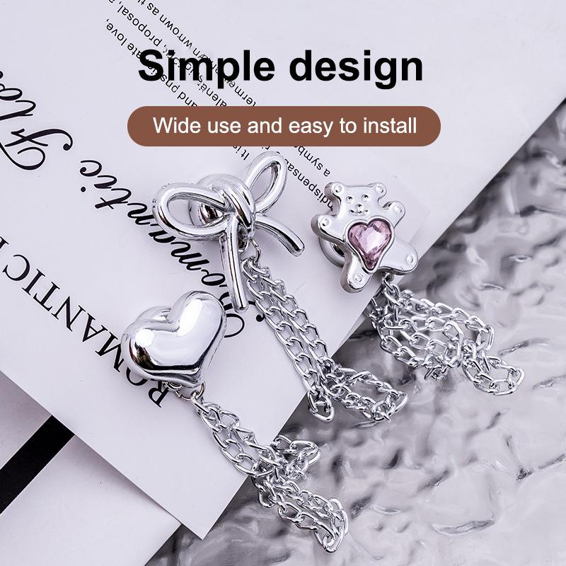 4/10 Stück Magnetische Kleiderklammern Multifunktionale Magnetische Knopfclips mit Kette zum Fixieren von Saum, langen Hosenbeinen, Strickjackenärmeln