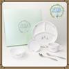 OGISO Peter Rabbit Dot Girls 4-Piece Reinforced Porcelain Dinnerware Set (Dishwasher and Microwave Safe)