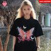Beautiful Butterfly Pattern Print T-shirt Women's Men Summer 2025 New 100% Cotton Short Sleeve T-shirt Y2k Top Couple Clothing