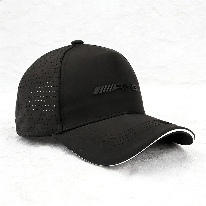 MTT5   For Mercedes Benz AMG Emblem Breathable Mesh Baseball Cap Outdoor Sport Summer Sun Hats Adjustable Casual Sunscreen Hat Stickers
