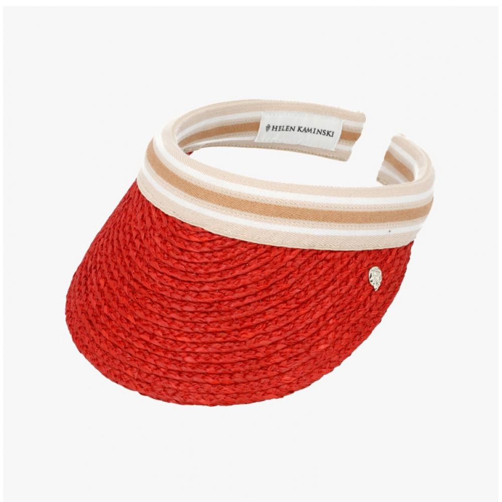 Helen Kaminski Bianca 8 Tropical Nuga Stripe Visor Sun Cap