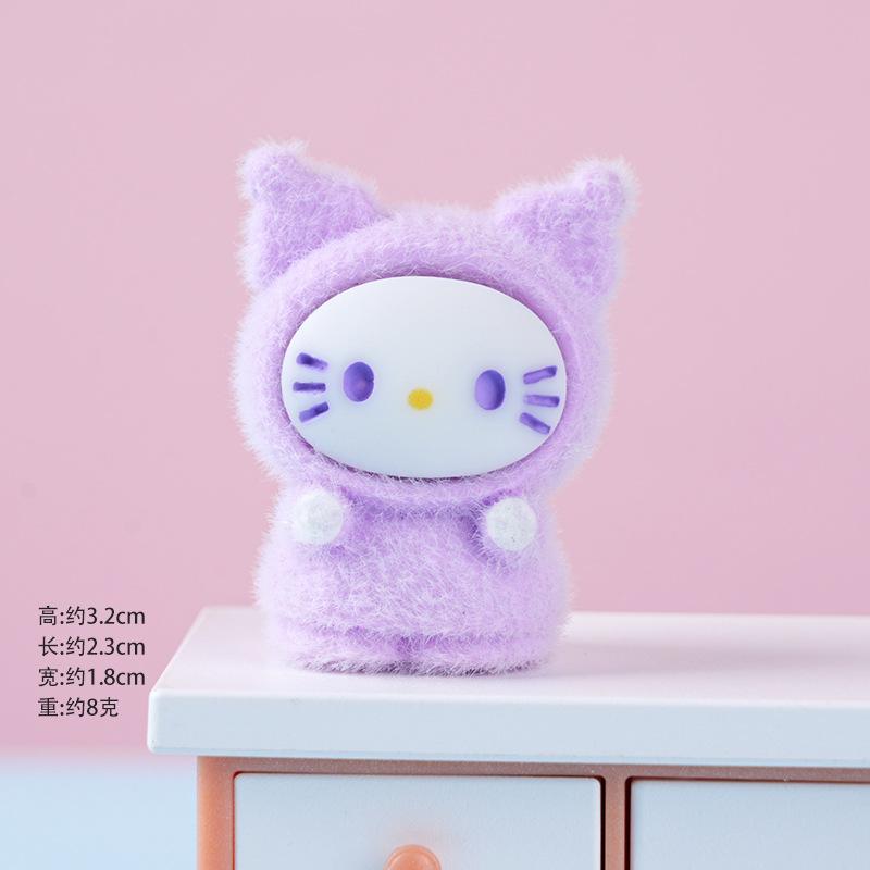6/24PCS New product plush cartoon super cute DIY resin office home desktop decoration cultural and creative doll gift