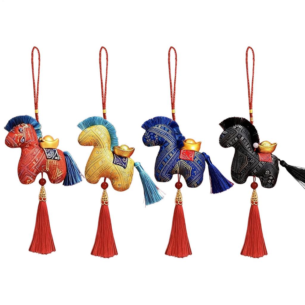 Chinese New Year Mascot Decor Chinese Style Horse Year Fabric Pendant Horse Plush Boutique Decortion Backpack Accessories