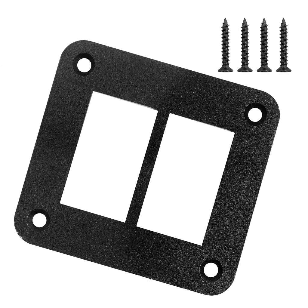 AUXBC Einweg-Panel-Halterung, 1 Satz Schwarzes Aluminium Wippschalter-Gehäusehalterung Geeignet für Autos, LKW, Schiffe, Wohnmobile