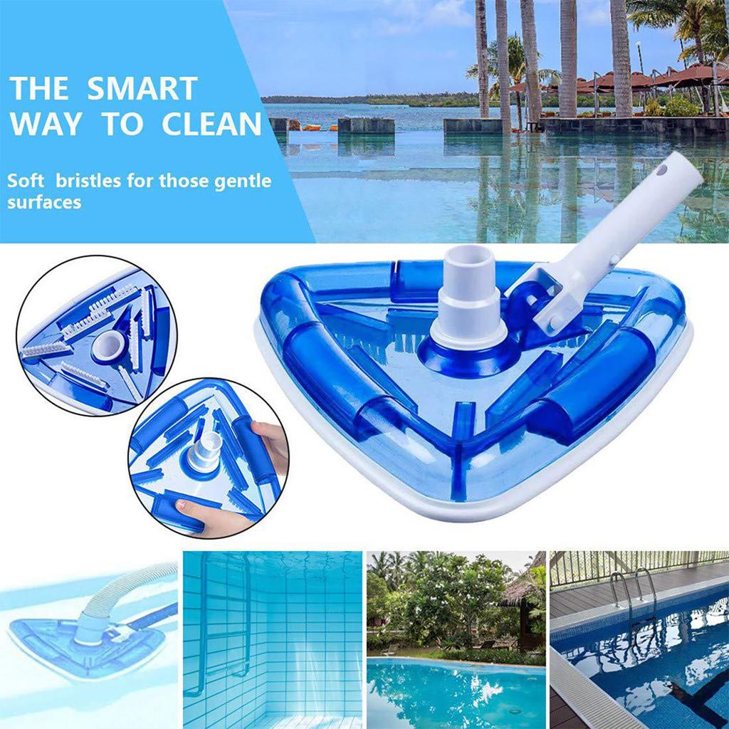 Testa Aspirafango per Piscina Triangolare Trasparente Aspirafango per Piscina in Vinile