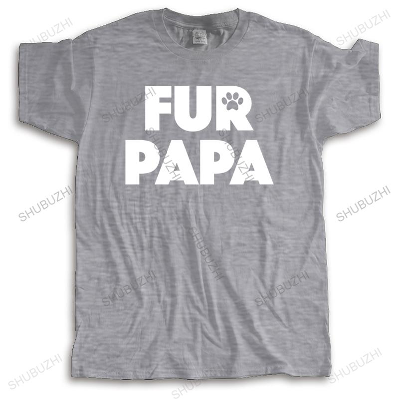 

summer tshirt men brand teeshirt Fur Papa Mens Funny TShirt Gifts For Dads or Grandpas Colors Available Dog Lover TShirt 4XL
