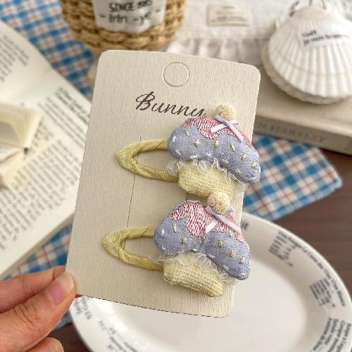 Wool Felt Cartoon Bread Slices Biscuits BB Clip Cute Bangs Side Clip Hairpin Funny Hair Clip Children's Hair Accessories