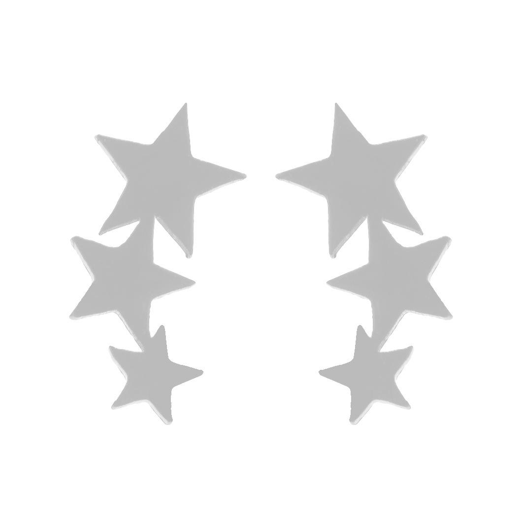 

Корейские серьги из нержавеющей стали Черная звезда и луна , Жест сердцебиения