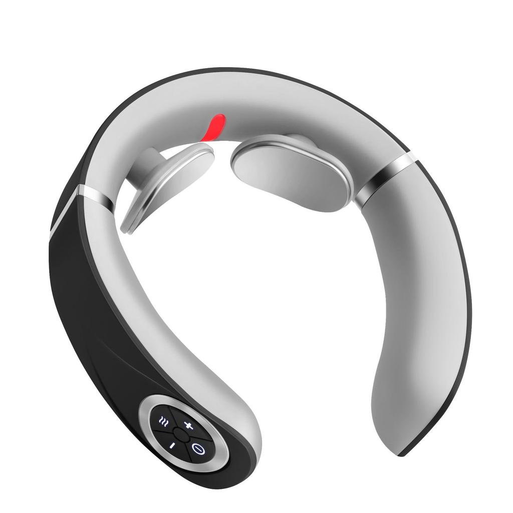 Neck Massager, Neck Protector, Multifunctional Physiotherapy Kneading Electromagnetic Portable Hot Compress Pulse Cervical Spine Massager