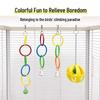 Parrot Climbing Ring Toy - Multicolor Birdcage Accessory for Beak Grinding & Biting