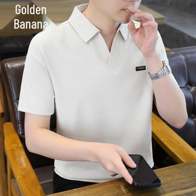 

Men s Ice Silk Short Sleeve Polo Shirt 2XL