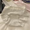 Female Spring and Autumn Sweet Cotton Comfortable Naked Breathable 10A Antibacterial Extended Crotch Triangle Briefs Einson