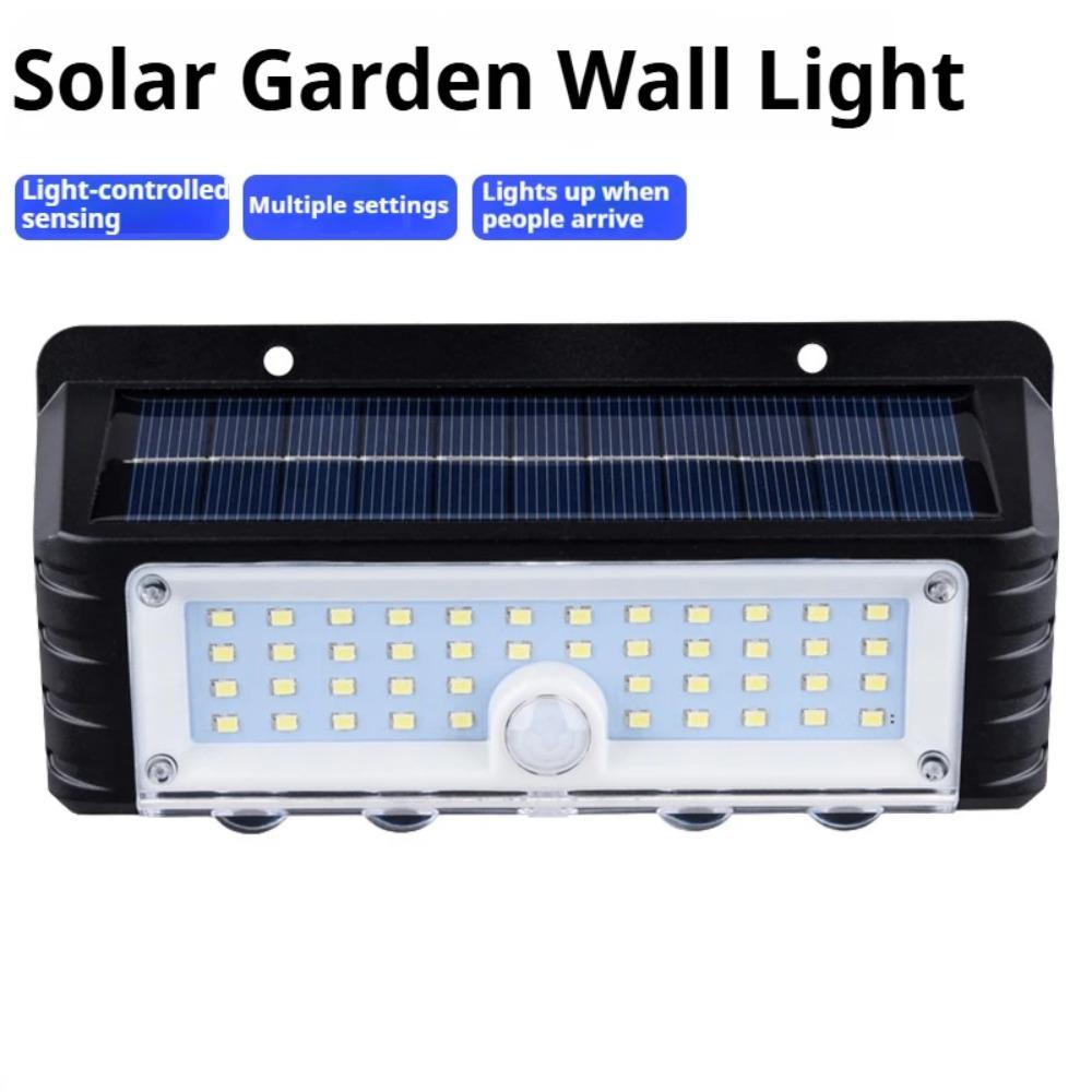 Solar Wall Light with Human Body Induction, Waterproof Outdoor LED Garden Wall Lamp, Motion Sensor Security Lighting for Yard Patio Street Fence